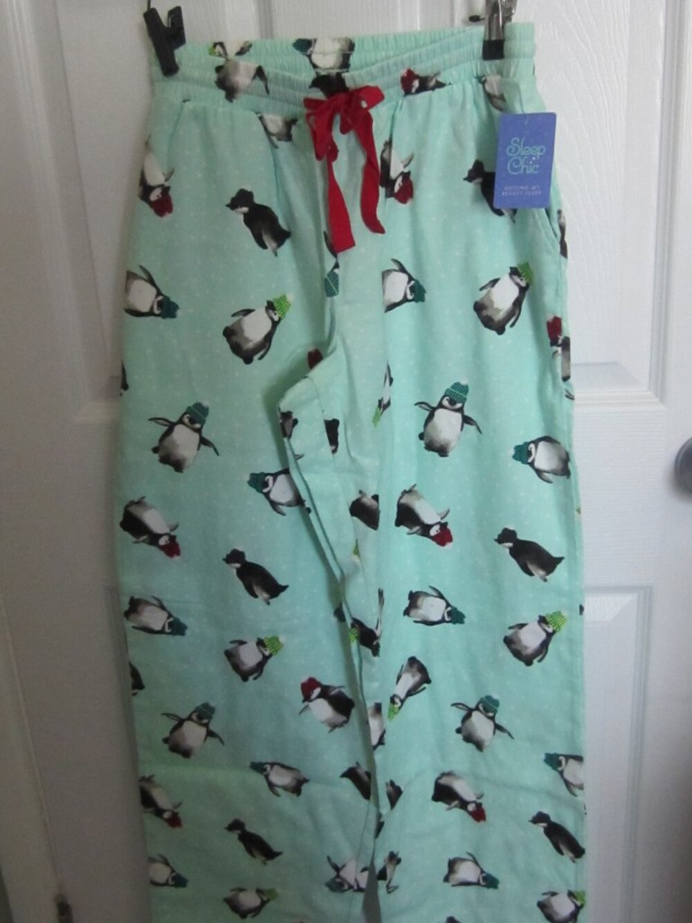 NWT/Kids Mint Green Penguins Sleep Pants/Sz. XS
